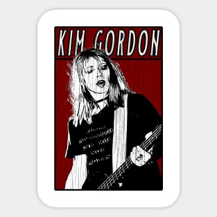 Vintage Retro Kim Gordon Sticker